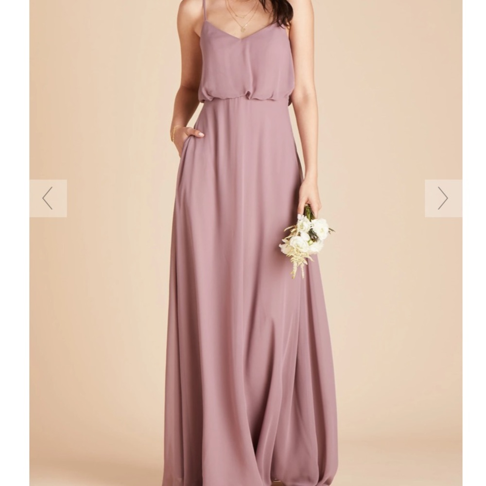 Gwennie birds grey mauve dress large